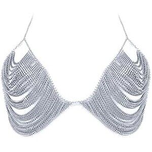 Women's Sexy Body Chain Multi layer Chest Chain Fashion Bra Chain Festival